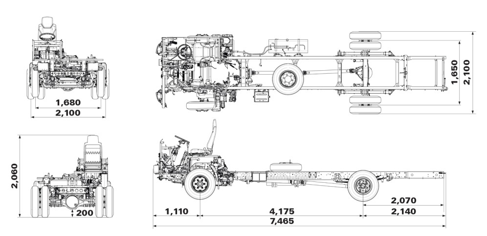 DIMENSI ISUZU ELF NQR B DIMENSI ISUZU ELF NQR B