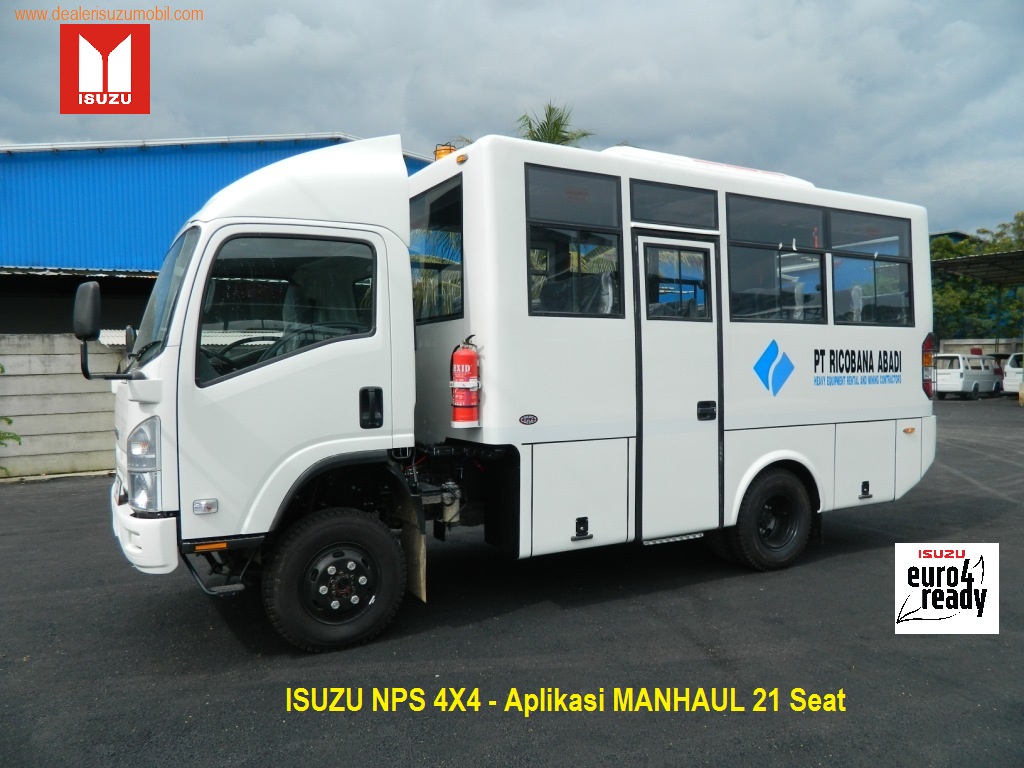 TRUK MANHAUL 21 SEAT ISUZU NPS 4X4 TRUK MANHAUL 21 SEAT ISUZU NPS 4X4