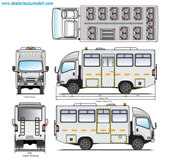DENAH KURSI KABIN MANHAUL ISUZU NPS DENAH KURSI KABIN MANHAUL ISUZU NPS