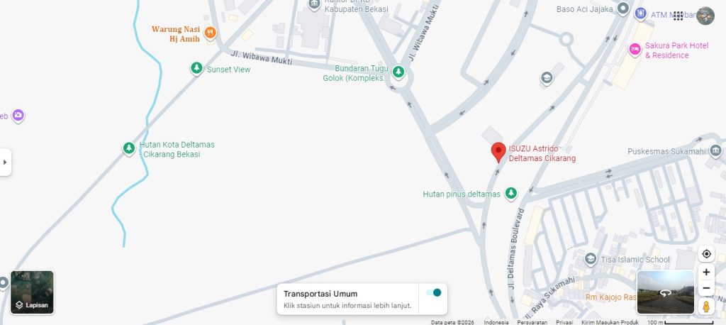google map isuzu astrido deltamas cikarang bekasi