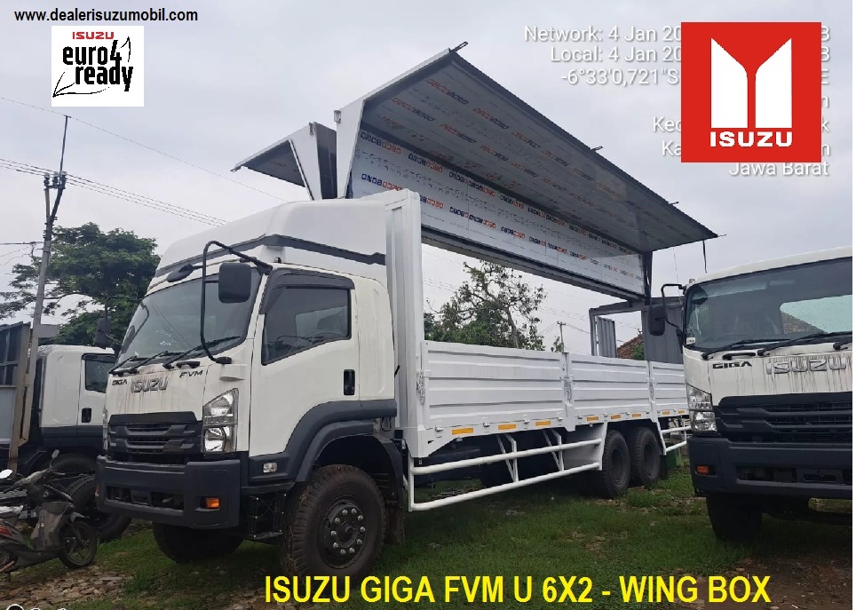 WING BOX TRUK ISUZU GIGA FVM U 6X2 WING BOX TRUK ISUZU GIGA FVM U 6X2