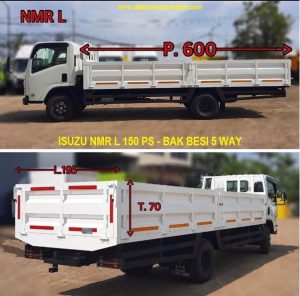 Truk Bak Besi 5 way ISUZU NMR Long