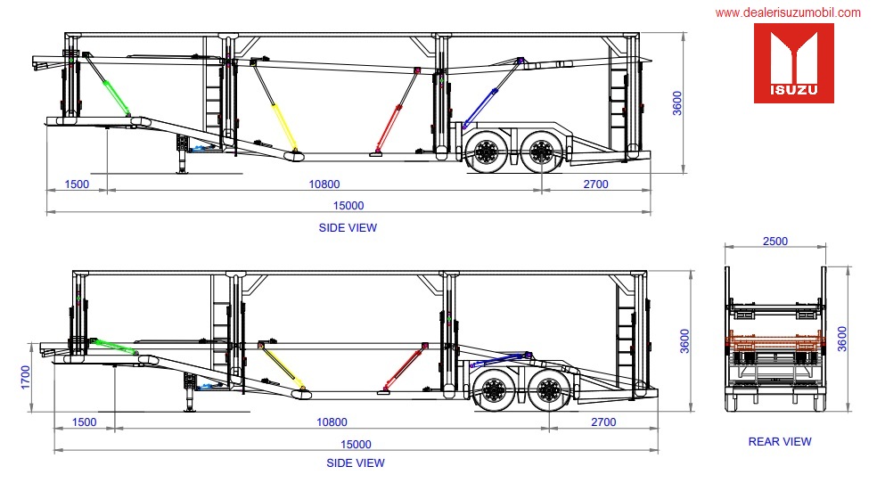 desain CAR HAULER 2 tingkat