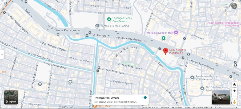 google map isuzu karabha pulogadung jakarta timur