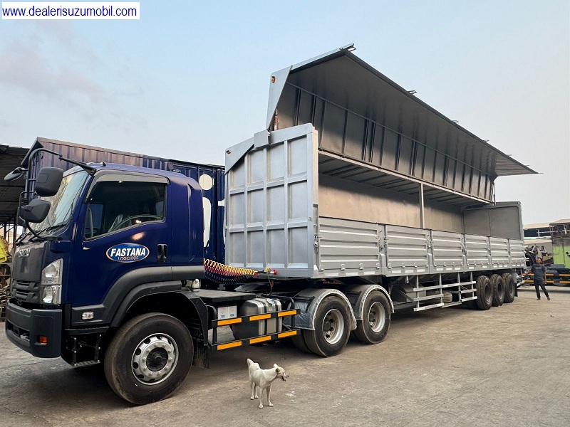 Wing Box Trailer 3 axel Tractor Head ISUZU GIGA euro 4
