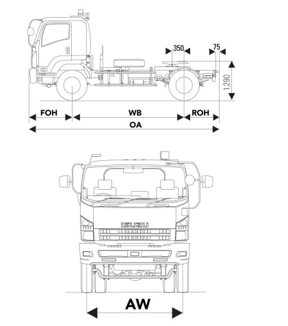 DIMENSI CHASSIS GVR J