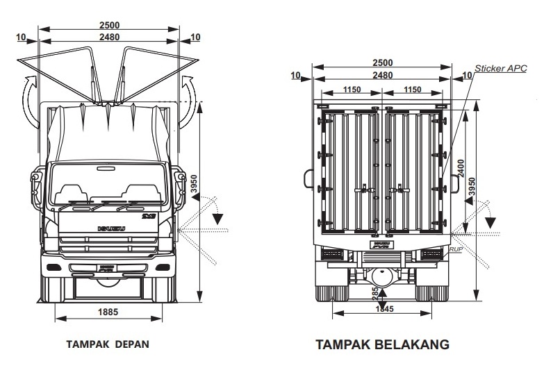 TAMPAK DEPAN DRAWING WING BOX FVR U